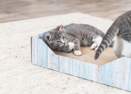 Trixie Kratzbett - Pappe, Katzenminze, türkis, 45×12×33cm