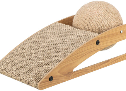 Trixie Kratzrampe mit Ball - Kratzpappe MDF Katze
