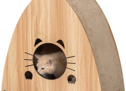 Trixie Kratzhaus – Kratzpappe hellbraun 48×48×28 cm