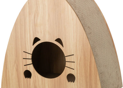 Trixie Kratzhaus – Kratzpappe hellbraun 48×48×28 cm