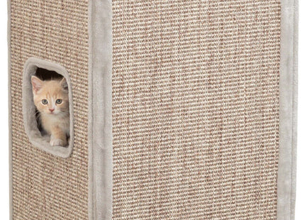 Trixie Cat Tower Juno - graue Katzenkratztonne