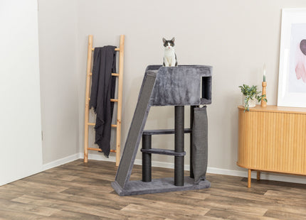 Trixie Kratzbaum Active – grau, 122 cm, mit Rampe