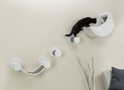 Trixie Wandset Plüsch 4 Teile weiss/grau