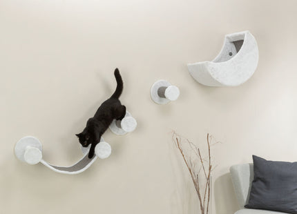 Trixie Wandset Plüsch 4 Teile weiss/grau