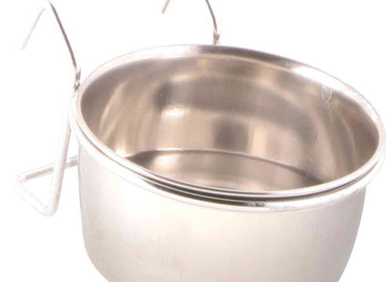 Trixie Edelstahlnapf mit Halter - hochwertiger Napf für Haustiere aus Edelstahl mit praktischem Halterungsdesign