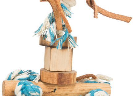 Trixie - Holzspielzeug mit Lederbändern, 35cm