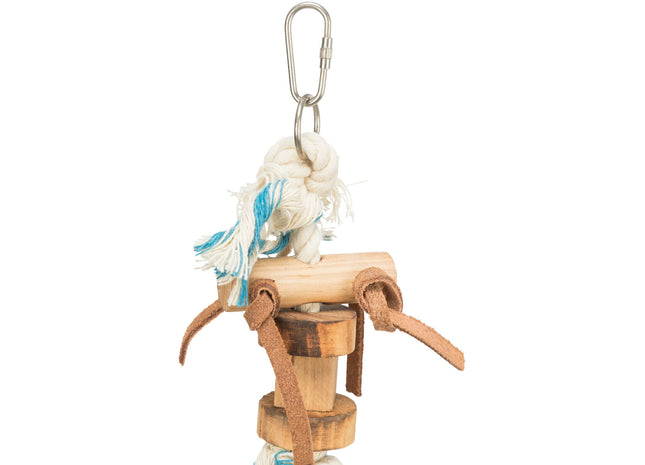 Trixie - Holzspielzeug mit Lederbändern, 35cm