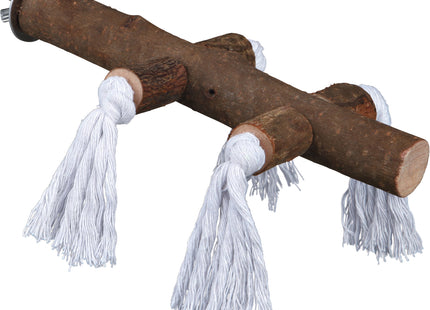 Trixie Natursitzstange mit Tau - hochwertige Sitzstange für Vögel mit Naturmaterialien und Tau-Detail