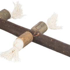 Trixie Natursitzstange mit Tau - hochwertige Sitzstange für Vögel mit Naturmaterialien und Tau-Detail