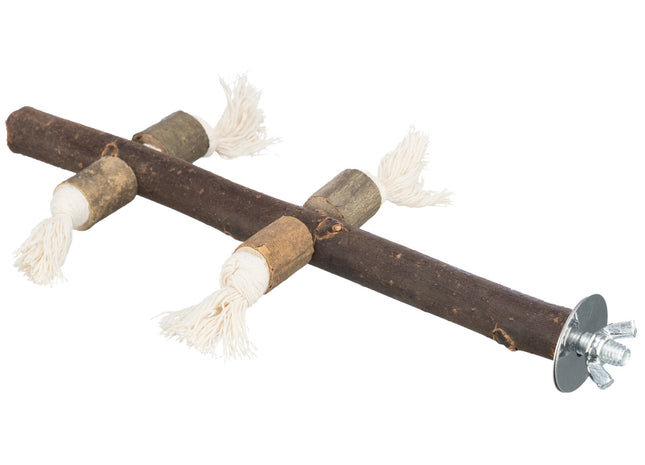 Trixie Natursitzstange mit Tau - hochwertige Sitzstange für Vögel mit Naturmaterialien und Tau-Detail