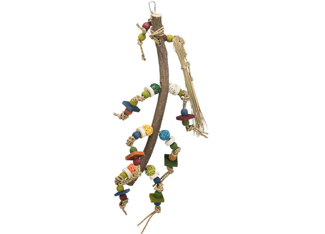 Trixie Holzspielzeug mit Weidenbällen - Naturholz, 56cm