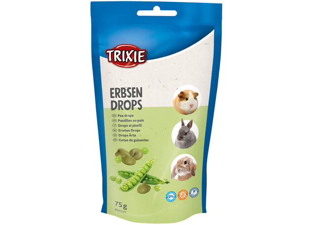 Trixie Erbsen Drops - Nagetiersnack, grün, 12 Stück
