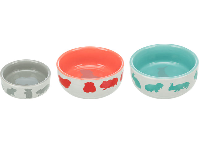 Trixie Keramiknapf - 80ml Hamster, weiss mit Motiv