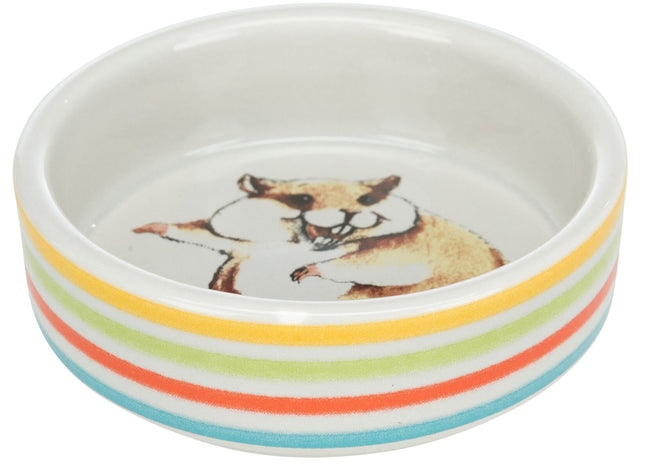Trixie Keramiknapf - Hamster, bunt/creme, 80ml
