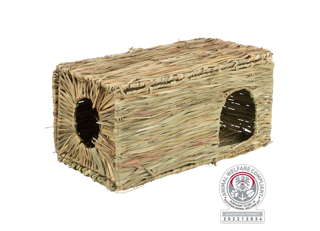 Trixie Grashaus - eckig, Naturmaterial, 45x22x27cm
