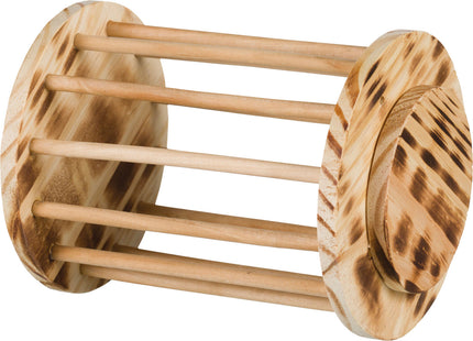 Trixie Heuraufe rund - geflammtes Holz, ø15×19cm