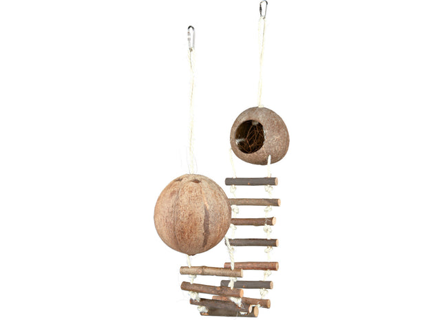 Trixie Kokosnusshaus - Hamsterhaus, 2er Set, Natur