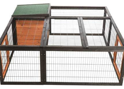 Trixie Natura Freilaufgehege - Kleintiergehege schwarz braun