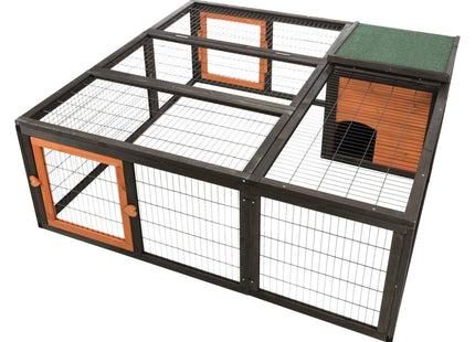 Trixie Natura Freilaufgehege - Kleintiergehege schwarz braun