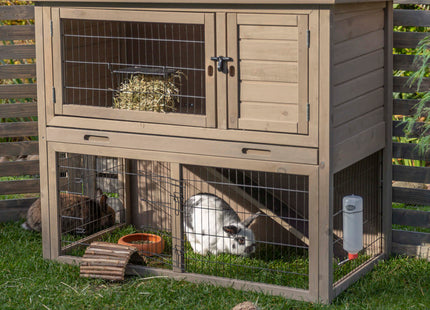 Trixie Natura Kleintierstall – Holz, mit Freilaufgehege