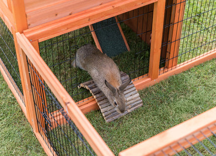 Trixie Natura Kaninchenstall - mit Freigehege, braun