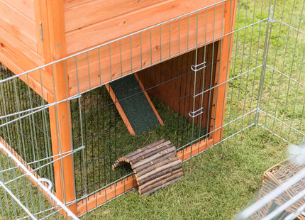 Trixie Natura Kaninchenstall - mit Freigehege, braun