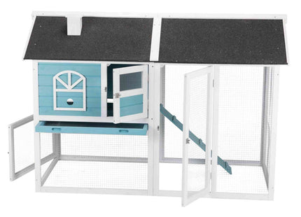 Trixie Natura Kleintierstall - 2 Etagen, blau/weiss