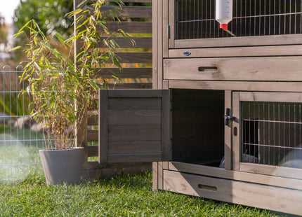 Trixie Natura Kleintierstall - 2-stöckig, grau