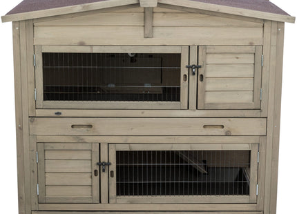 Trixie Natura Kleintierstall - 2-stöckig, grau