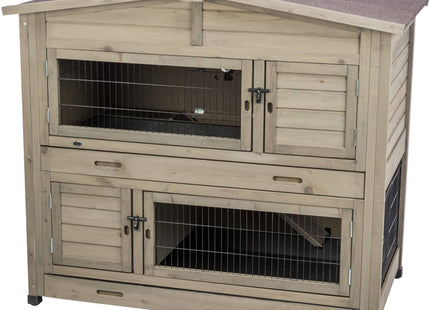 Trixie Natura Kleintierstall - 2-stöckig, grau