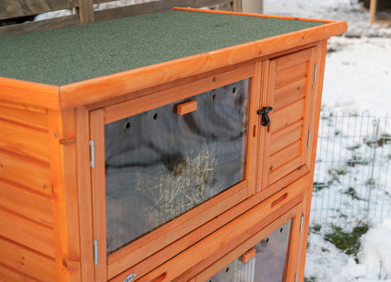 Trixie Natura Kaninchenstall - braun, 2-stöckig