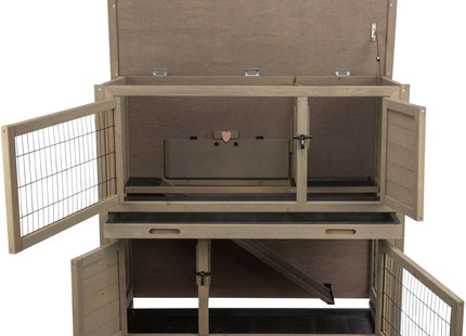 Trixie Natura Kleintierstall - 2-stöckig, grau