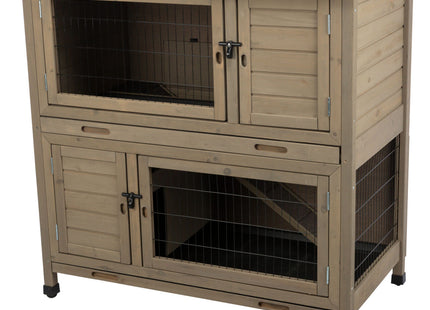 Trixie Natura Kleintierstall - 2-stöckig, grau