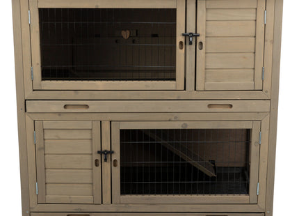 Trixie Natura Kleintierstall - 2-stöckig, grau