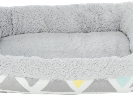 Trixie Kuschelbett Bunny – eckiges Plüschbett grau