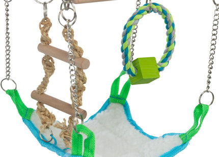 Trixie Hängebrücke mit Hängematte - Robuste und gemütliche Spiel- und Ruhezone für Katzen