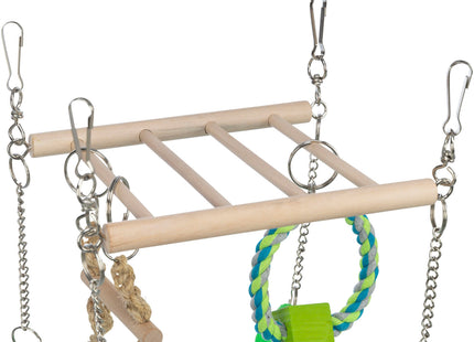 Trixie Hängebrücke mit Hängematte - Robuste und gemütliche Spiel- und Ruhezone für Katzen