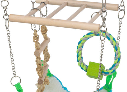 Trixie Hängebrücke mit Hängematte - Robuste und gemütliche Spiel- und Ruhezone für Katzen