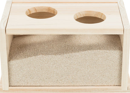 Trixie Sandbad Mäuse Hamster Holz 20x12x12cm