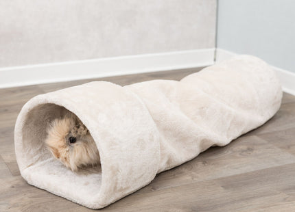 Trixie Kuscheltunnel – Plüsch, naturfarben, 27x21x80cm