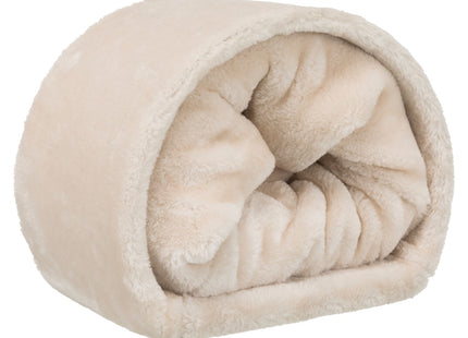 Trixie Kuscheltunnel – Plüsch, naturfarben, 27x21x80cm