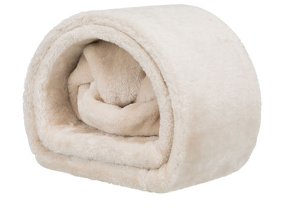 Trixie Kuscheltunnel – Plüsch, naturfarben, 27x21x80cm