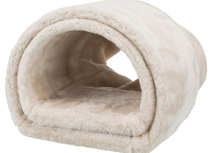 Trixie Kuscheltunnel – Plüsch, naturfarben, 27x21x80cm
