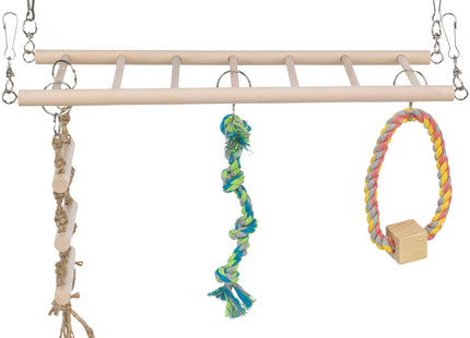 Trixie Hängebrücke für Kleintiere - Robuste und sichere Brücke für Hamster, Mäuse und andere kleine Haustiere. Einfache Montage und ideal für die Einrichtung von Käfigen und Gehegen