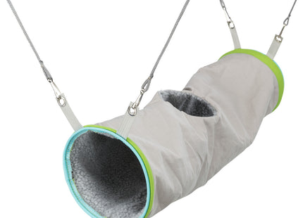 Kuscheliger Tunnel für Frettchen in Braun-Beige, ideal zum Verstecken und Spielen