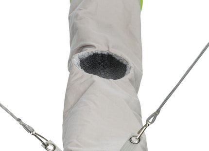 Kuscheliger Tunnel für Frettchen in Braun-Beige, ideal zum Verstecken und Spielen