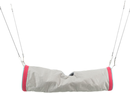 Kuscheliger Tunnel für Frettchen in Braun-Beige, ideal zum Verstecken und Spielen