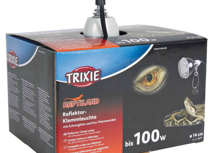Trixie Klemmlampe schwarz mit Schutzgitter