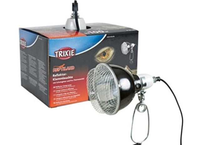 Trixie Reflektor-Klemmleuchte mit Schutzgitter weiss