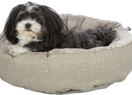Trixie Xmas Bett Luciano - rund beige/gold Kuschelbett